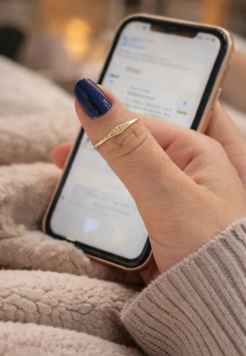 💛 Personalized Name Ring for Valentine’s Day | Custom Initial Ring for Couples 💛