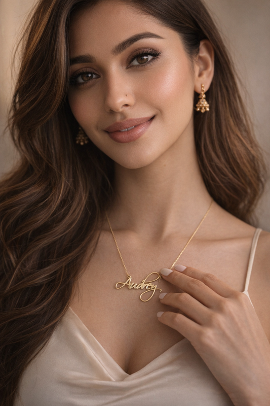 Personalized Name Necklace for Her – Custom Gold Name Necklace Gift