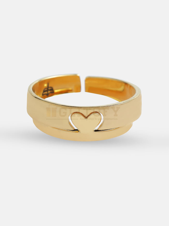 Couple Heart Ring - adjustable - Glitofy