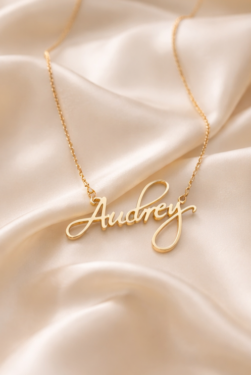 Personalized Name Necklace for Her – Custom Gold Name Necklace Gift