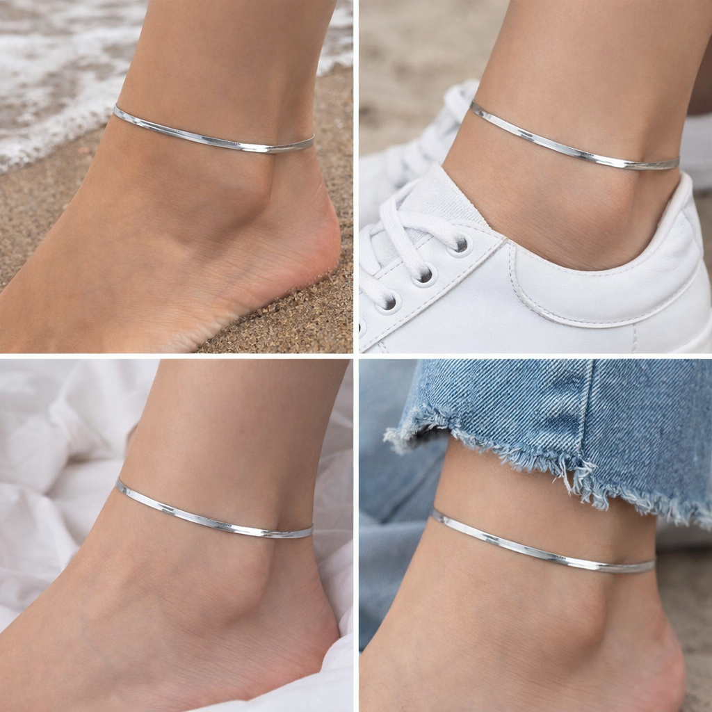 Minimal Snake Anklet – Effortless Elegance for Everyday Wear