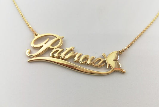Dainty Customised Name Necklace with Butterfly 🦋 - Glitofy