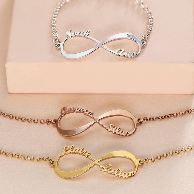 Infinity couple name bracelet - Glitofy
