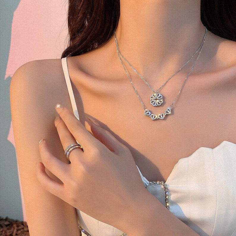 Clover Heart Love Necklace – A Symbol of Forever Togetherness ✨
