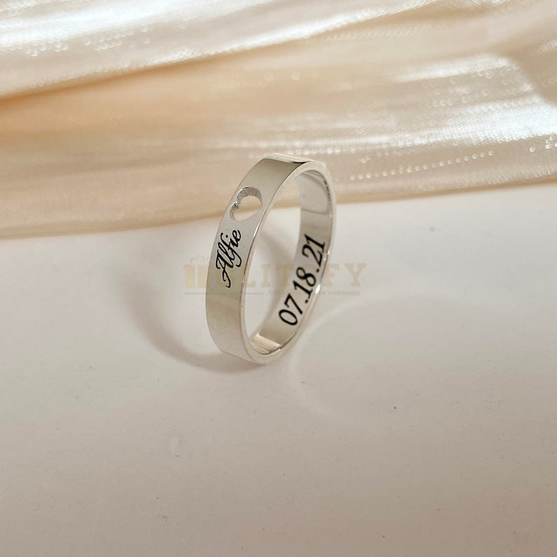 Personalised Engraved Ring - Glitofy