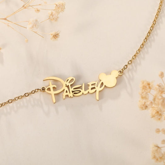 Mickey Mouse Personalized Name Necklace - Glitofy