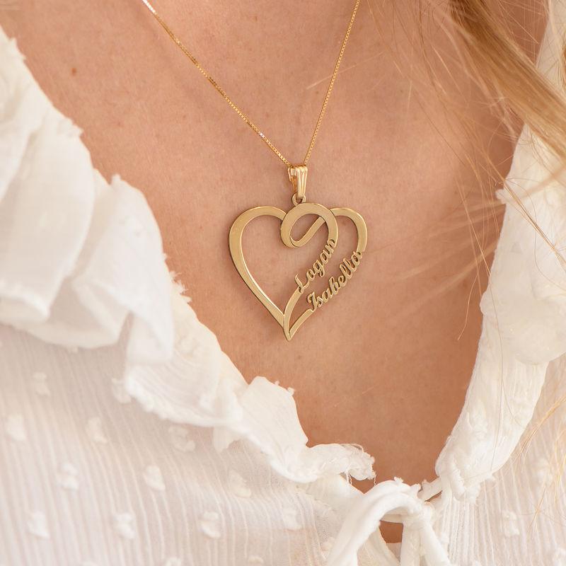Couple Heart Name Necklace - Glitofy